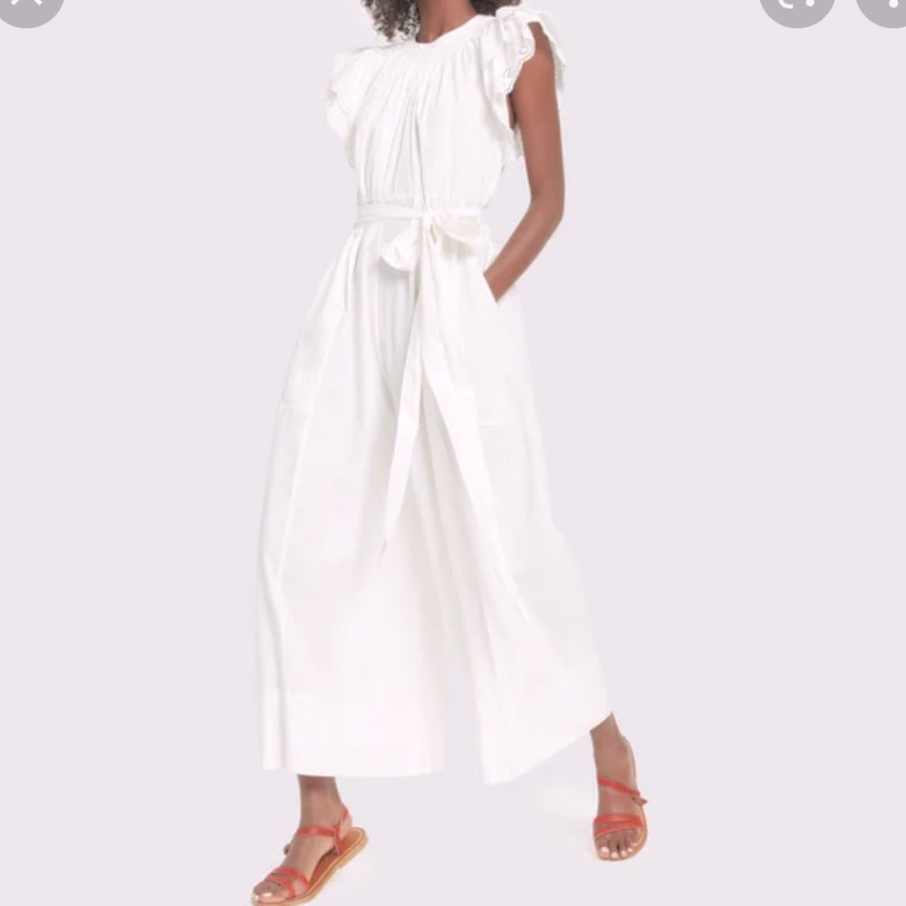 Ulla Johnson White Landon Jumpsuit, Size 8